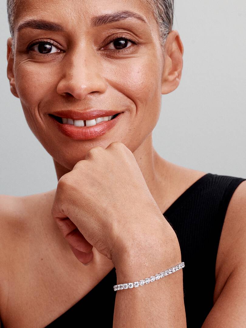 Sparkling Bold Tennis Bracelet Sterling silver