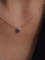 Pandora Era Bezel 14k Gold Lab-grown Diamond Pendant Necklace 0.25 ct TW, 14k gold
