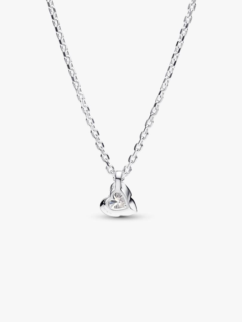 FINAL SALE - Pandora Talisman Sterling Silver Lab-grown Diamond Heart Pendant Necklace 0.25 ct TW, Sterling silver