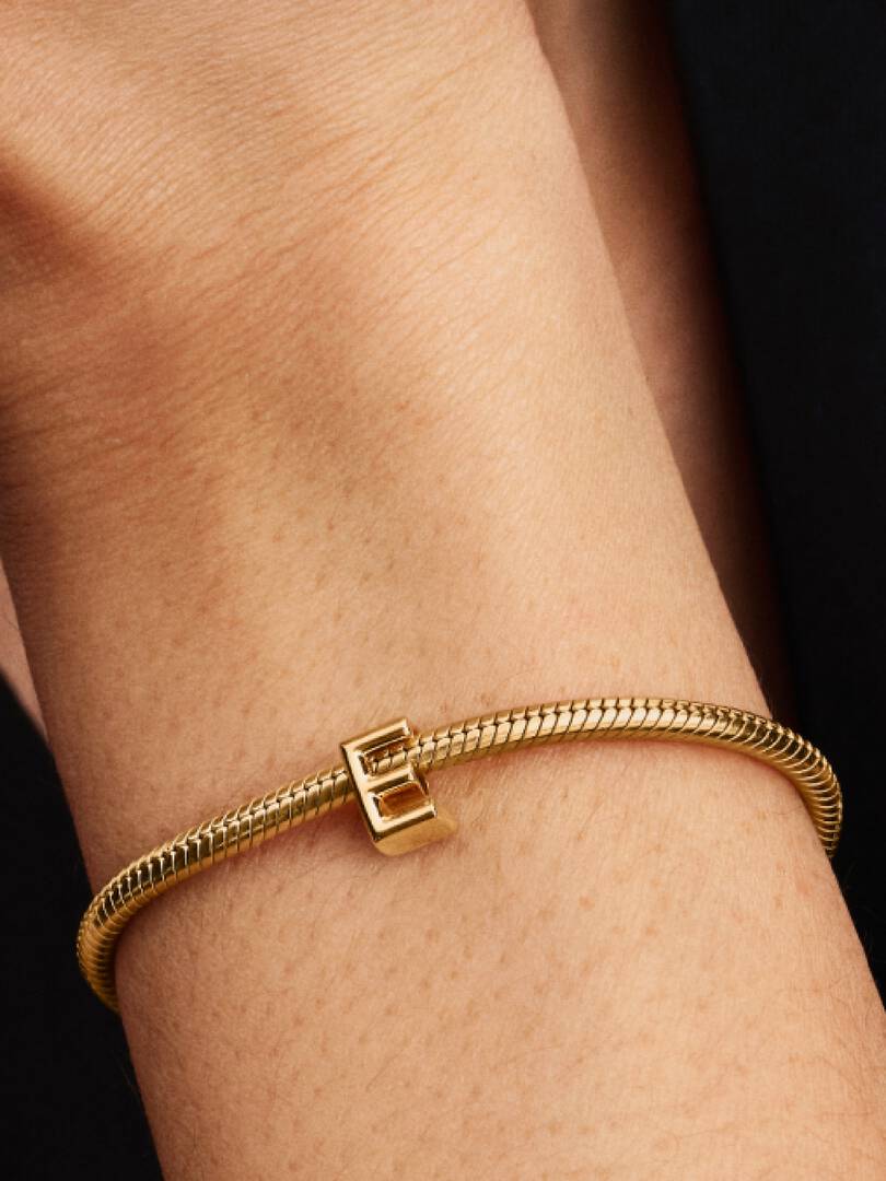 Letter E Alphabet Charm 14k gold plating
