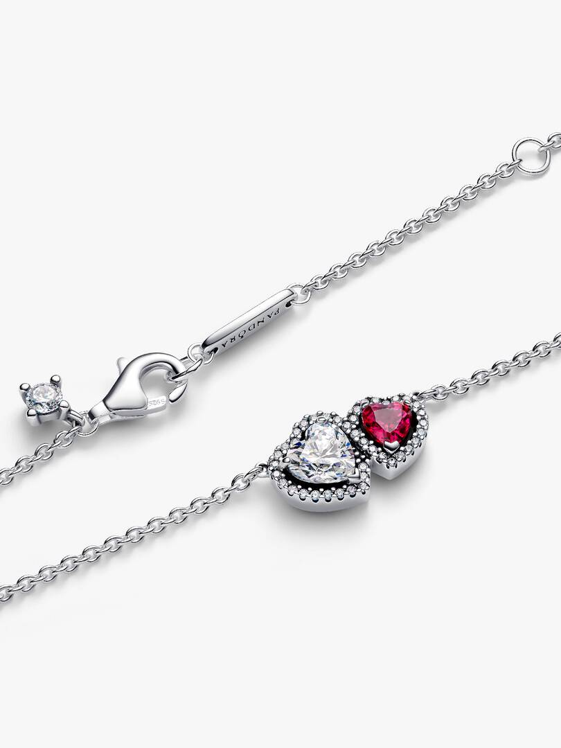 Halo Hearts Pendant Necklace Sterling silver