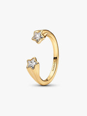 Shooting Stars Open Ring 14k gold plating