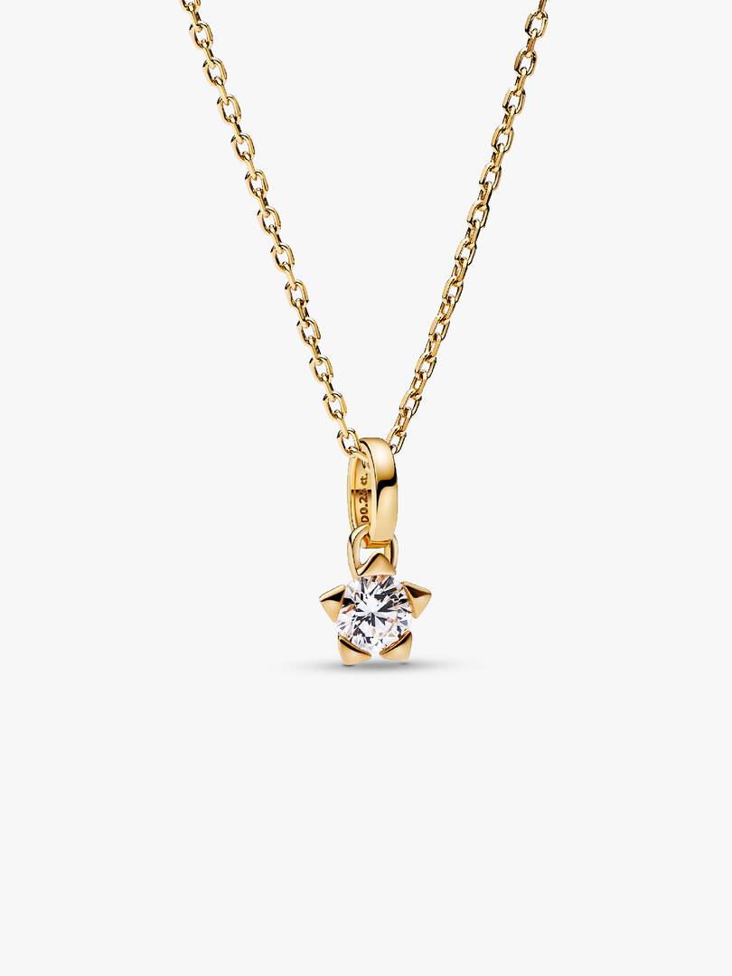 Pandora Talisman 14k Gold Lab-grown Diamond Star Pendant 0.25 ct TW, 14k gold