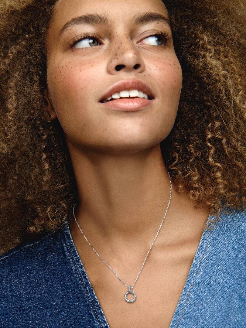 FINAL SALE - Double Circle Pendant & Necklace Sterling silver