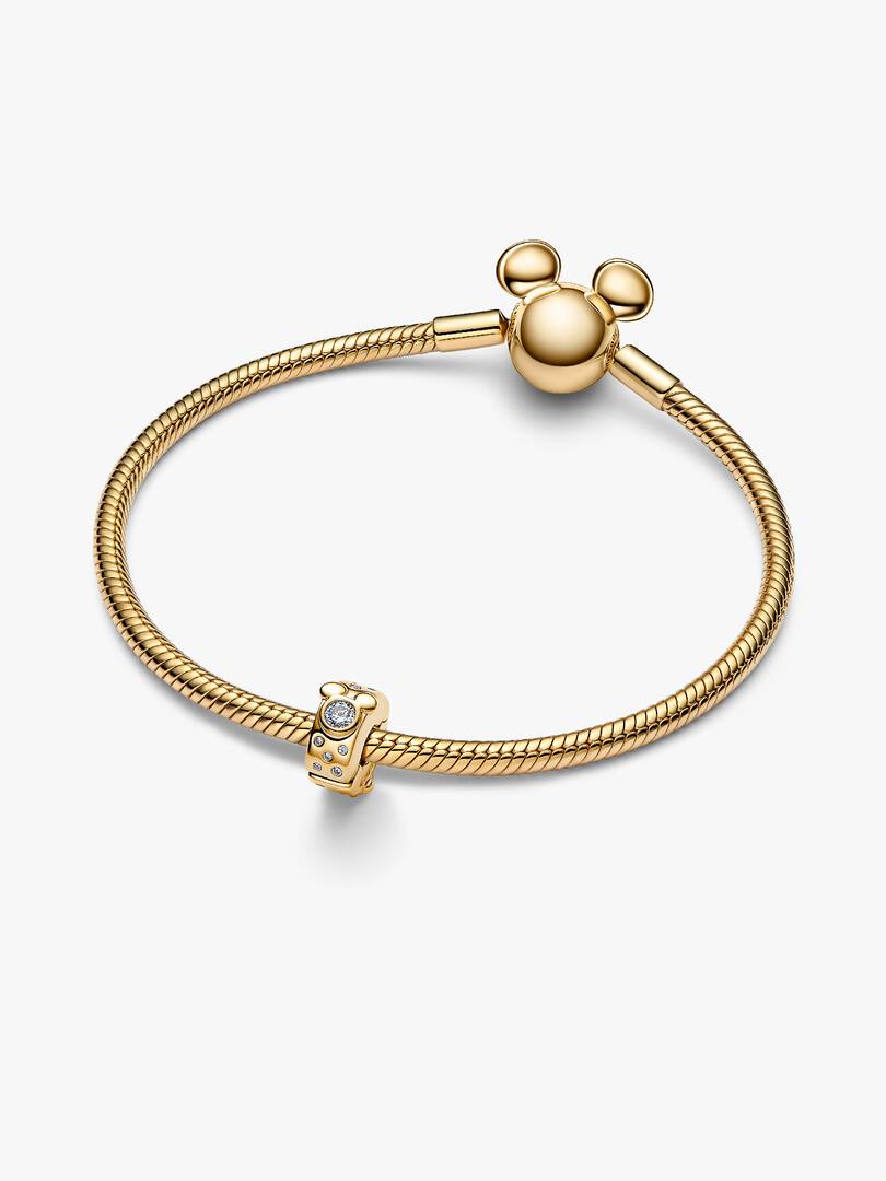 Disney Mickey & Minnie Mouse Clip Charm 14k gold plating