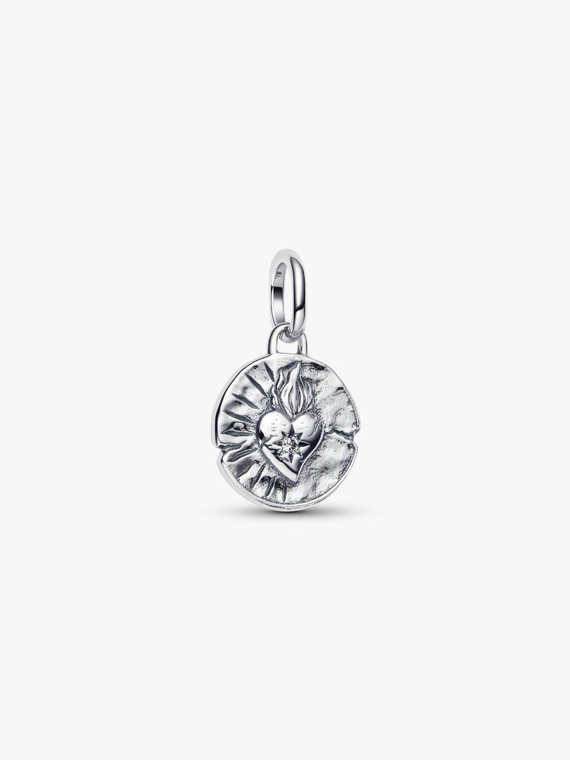 Heart Medallion Charm Sterling silver