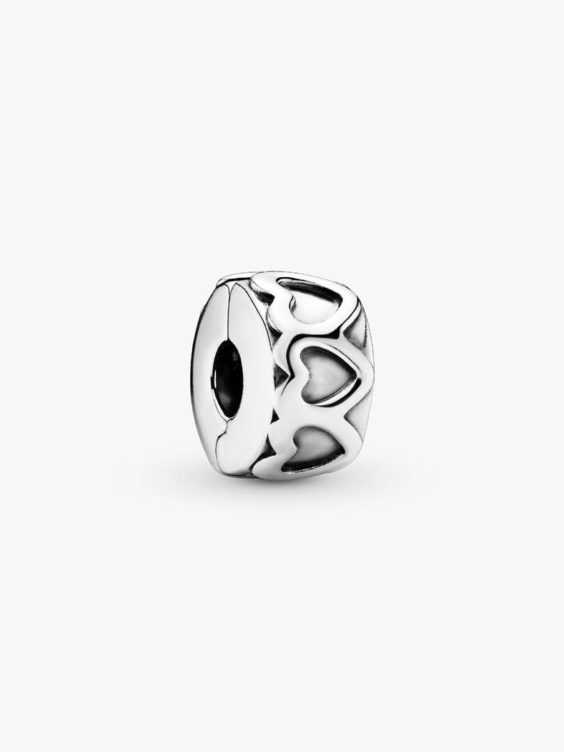 Band of Hearts Clip Charm Sterling silver
