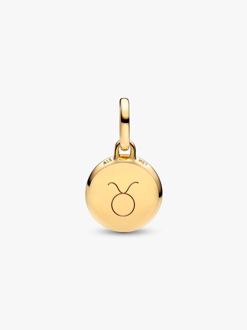 Green Engravable Mini Medallion Charm 14k gold plating