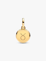 Green Engravable Mini Medallion Charm 14k gold plating