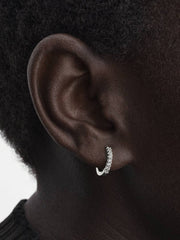 Pandora Era Lab-Grown Diamond Pavé Hoop Earrings 0.12 ct TW, 14k white gold