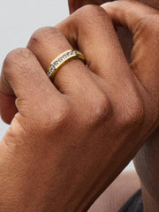 Eternity Channel Ring 14k gold plating