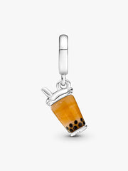 FINAL SALE - Murano Glass Bubble Tea Dangle Charm Sterling silver