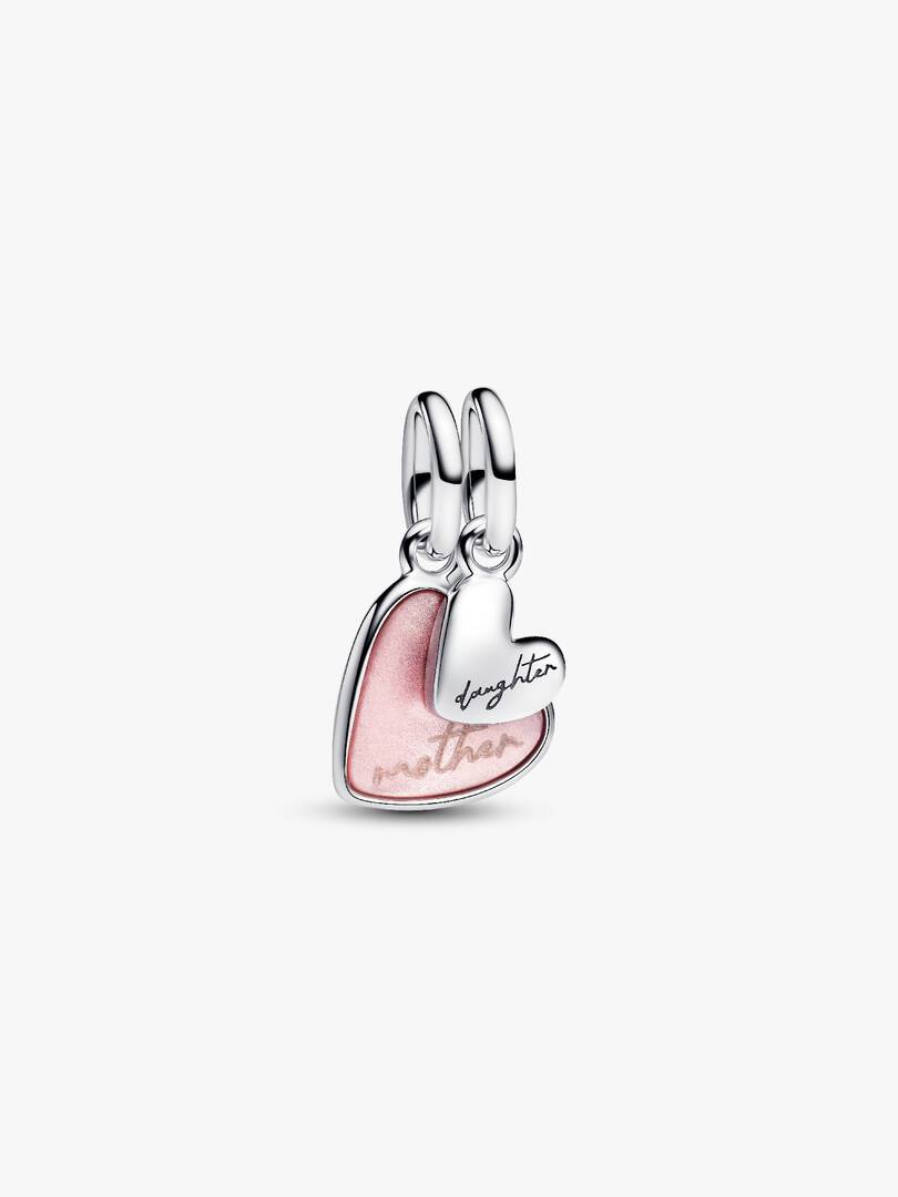 Splittable Mother & Daughter Dangle Charm Sterling silver