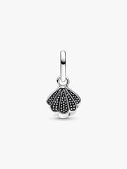 Sparkling Shell Mini Dangle Charm Sterling silver