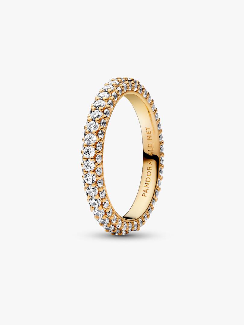 Pandora Timeless Pavé Single-row Ring 14k gold plating