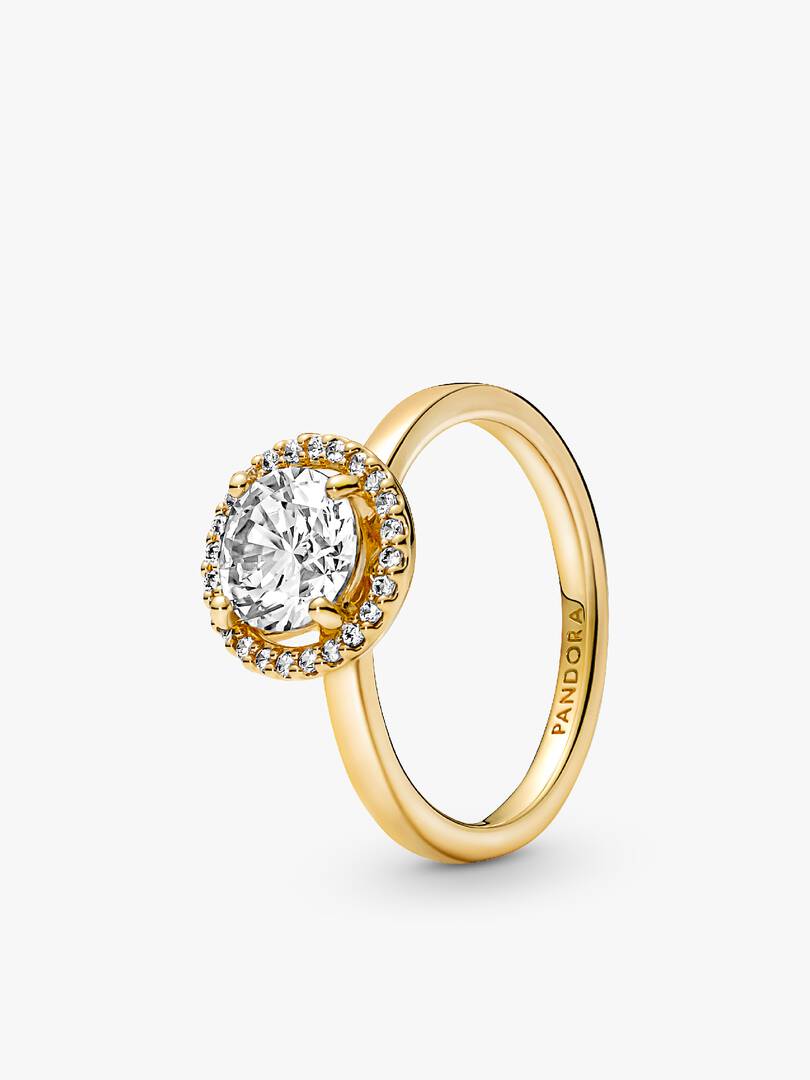 Halo of Gold Sparkling Wishbone Ring Set 2 Quantity