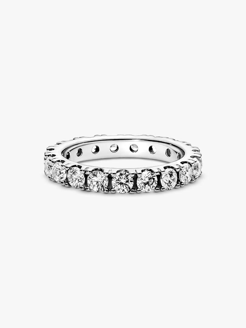 Sparkling Row Eternity Ring Sterling silver