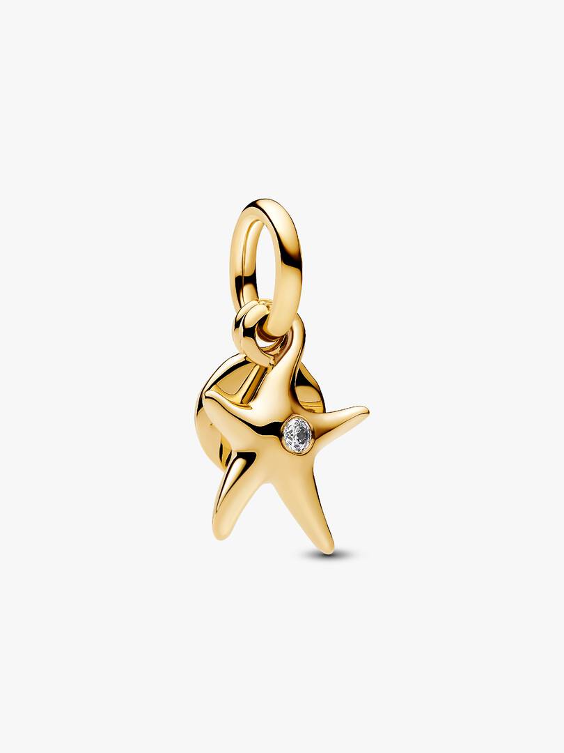 Starfish Double Dangle Charm 14k gold plating