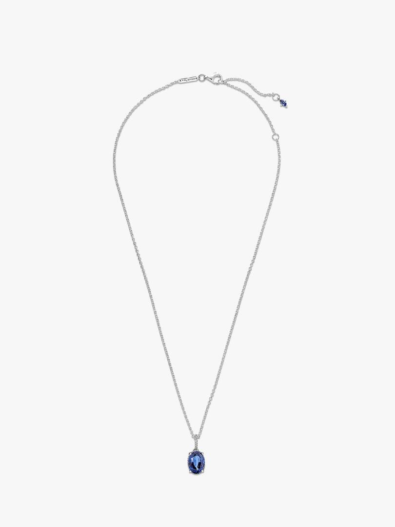 FINAL SALE - Sparkling Statement Halo Pendant Necklace Sterling silver