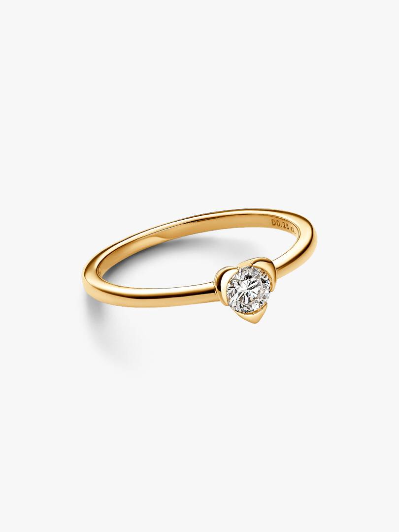 Pandora Talisman 14k Gold Lab-grown Diamond Heart Ring 0.25 ct TW, 14k gold