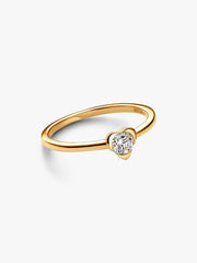 Pandora Talisman 14k Gold Lab-grown Diamond Heart Ring 0.25 ct TW, 14k gold