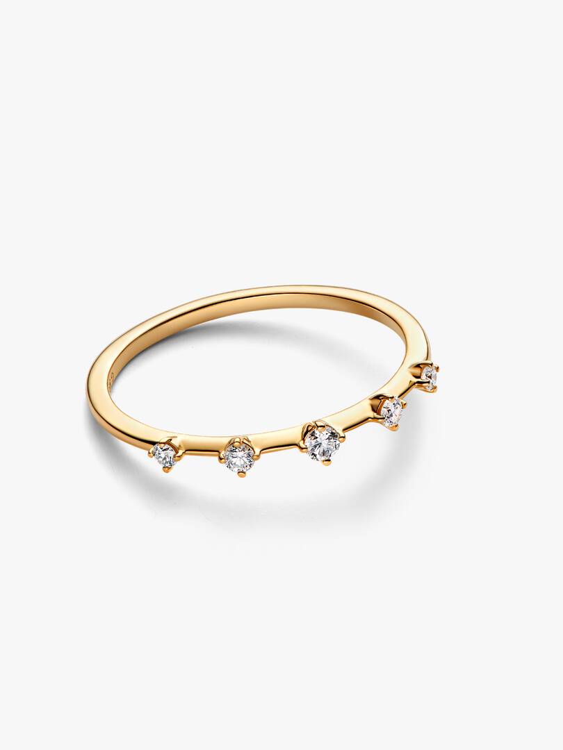 Pandora Era Lab-Grown Diamond Station Ring 0.11 ct TW, 14k gold