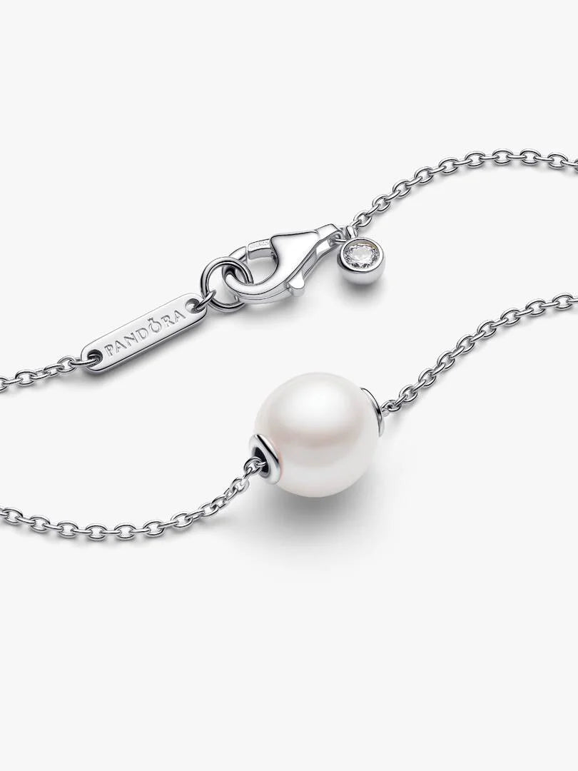 Treated Freshwater Cultured Pearl Collier Necklace Sterling silver