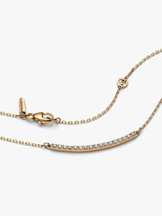Pandora Era 14k Gold Lab-grown Diamond Pavé Bar Necklace 0.26 ct TW, 14k gold