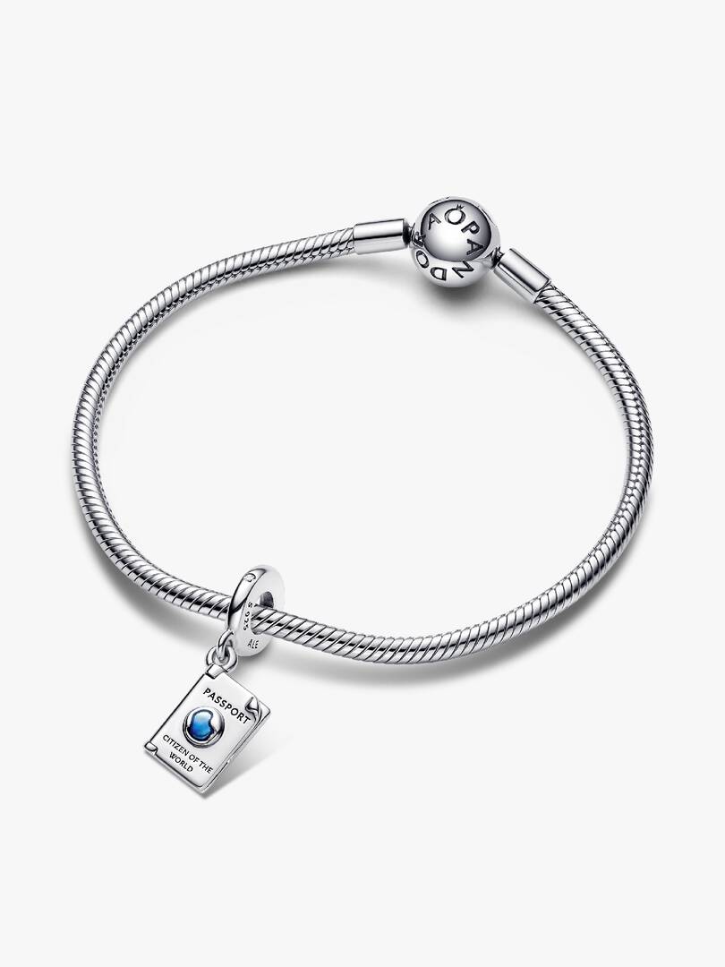 Openable Passport Dangle Charm Sterling silver