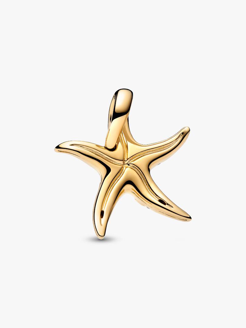 FINAL SALE - Sparkling Blue Starfish Dangle Charm 14k gold plating