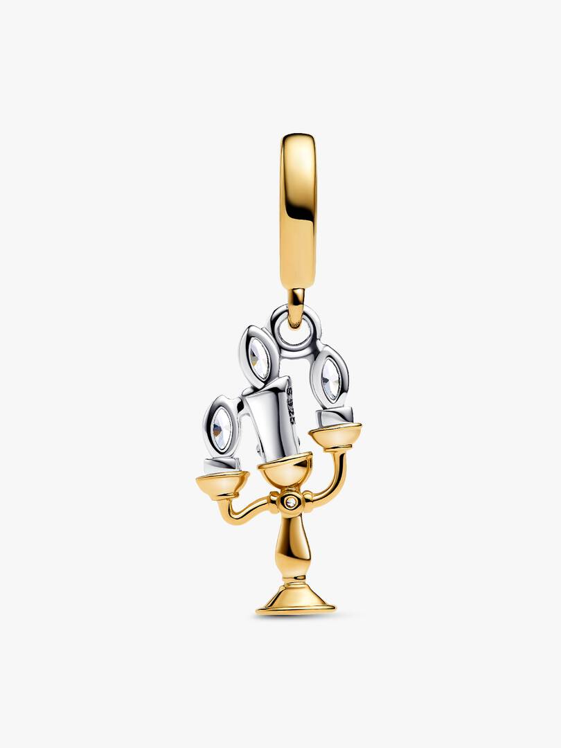Disney Beauty and the Beast Lumiere Dangle Charm Sterling silver, 14k gold plating