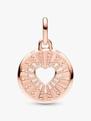 FINAL SALE - Pandora ME Hearts Medallion Charm 14k rose gold plating