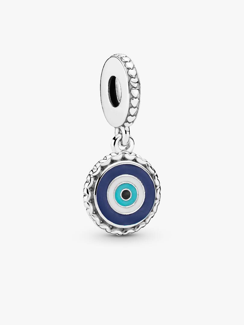 Evil Eye Dangle Charm Sterling silver