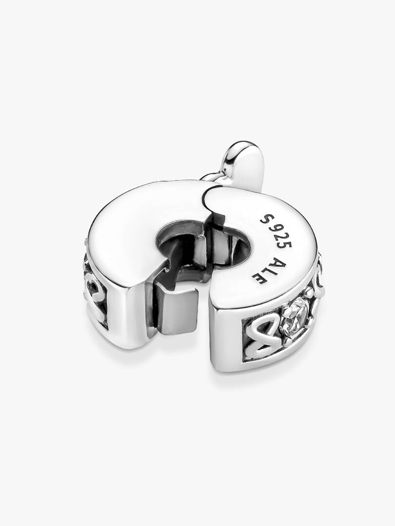 Family Always Pavé Clip Charm Sterling silver