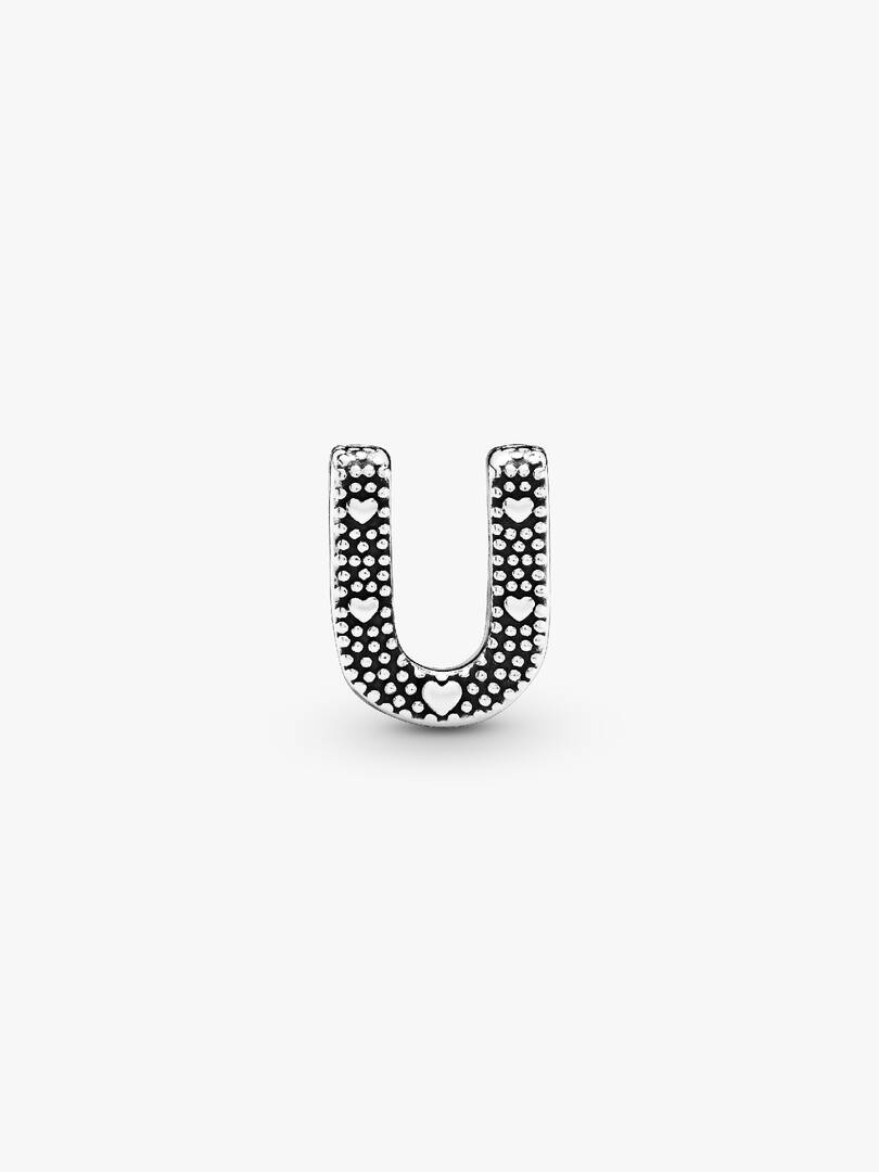 Letter U Alphabet Charm Sterling silver