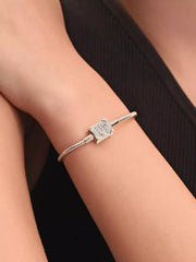 Disney Princess Storybook Lab-grown Diamond Snake Chain Bracelet 0.012 ct TW, Sterling silver, 14k gold plating