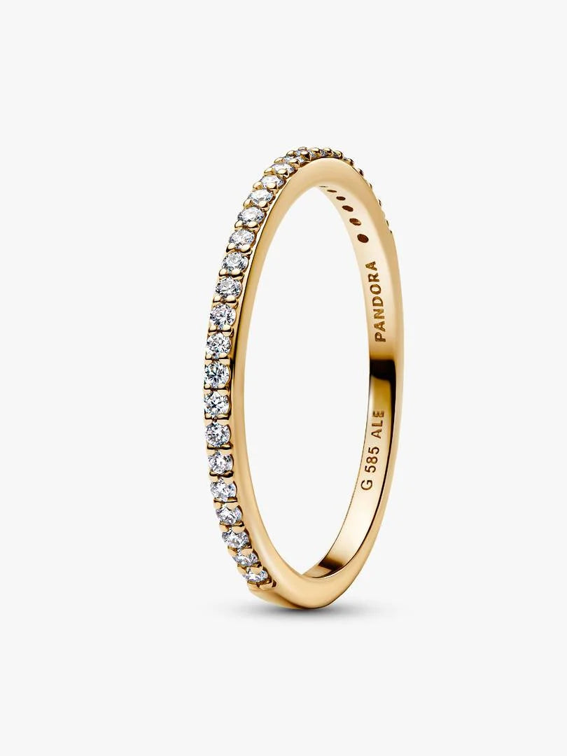 Pandora Era 14k Gold Lab-grown Diamond Half Eternity Pavé Band Ring 0.11 ct TW, 14k gold