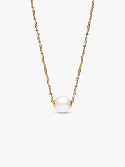 FINAL SALE - Treated Freshwater Cultured Pearl Collier Necklace 14k gold plating