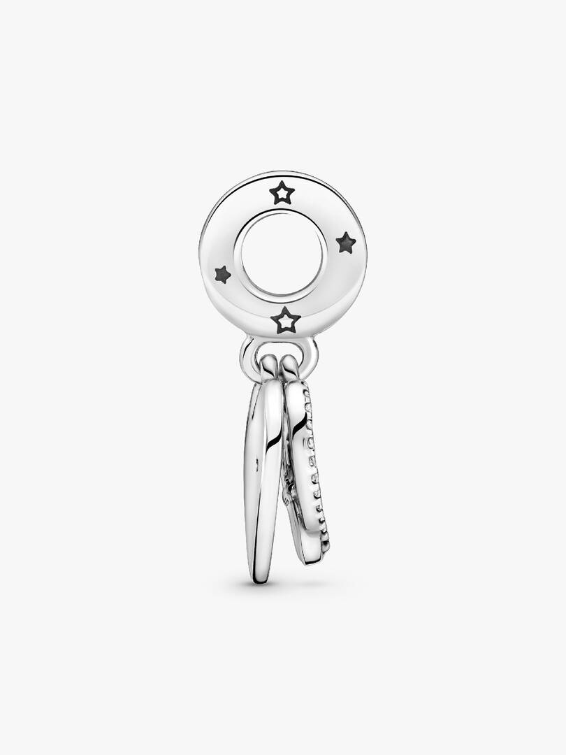 Cats & Hearts Dangle Charm Sterling silver