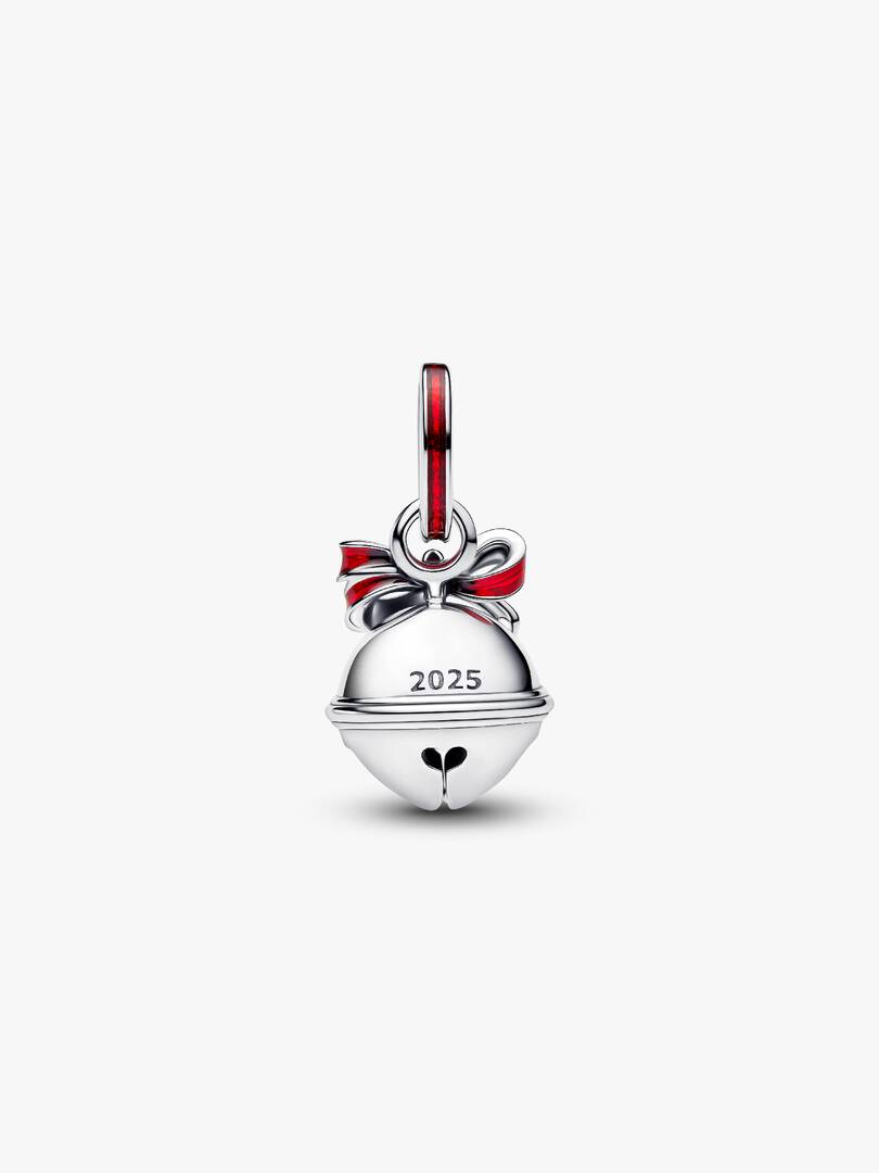 Holiday Bell Dangle Charm Sterling silver
