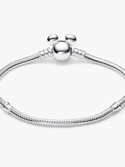Disney Mickey Mouse Clasp Moments Snake Chain Bracelet Sterling silver