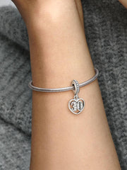 30th Celebration Dangle Charm Sterling silver