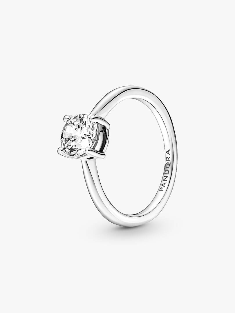FINAL SALE - Sparkling Solitaire Ring Sterling silver