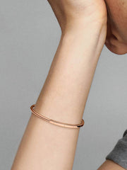 FINAL SALE - Pandora Signature I-D Open Bangle 14k rose gold plating