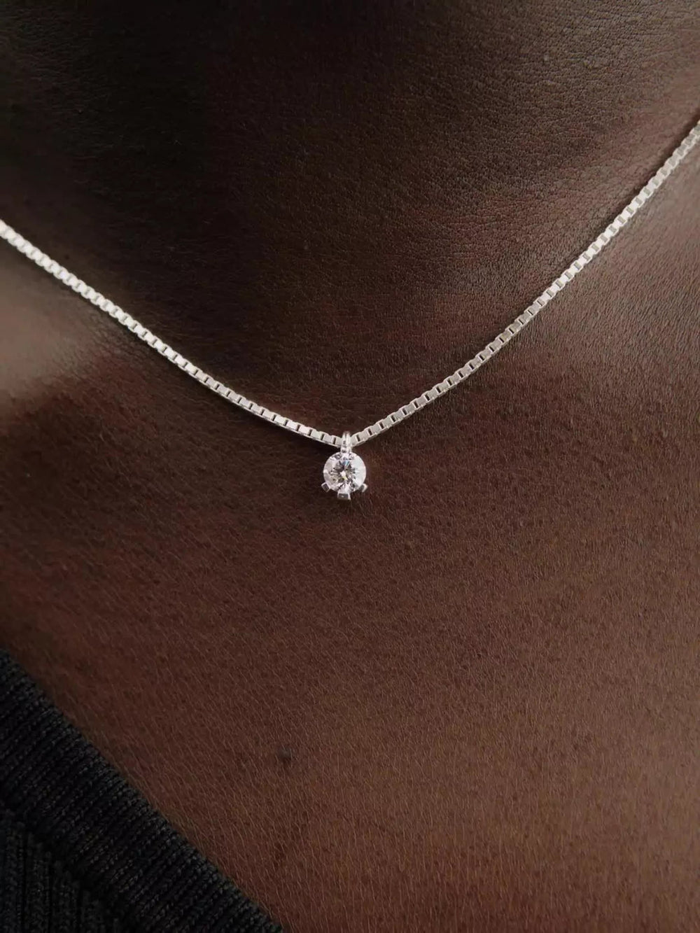 FINAL SALE - Pandora Nova Sterling Silver Lab-grown Diamond Pendant Necklace 0.25 ct TW, Sterling silver