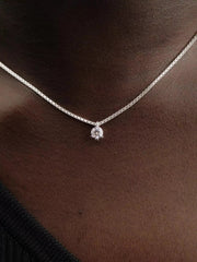 FINAL SALE - Pandora Nova Sterling Silver Lab-grown Diamond Pendant Necklace 0.25 ct TW, Sterling silver