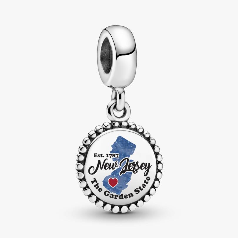 NJ Map Dangle Charm