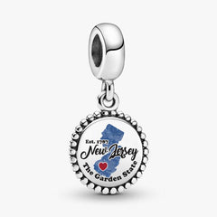 NJ Map Dangle Charm