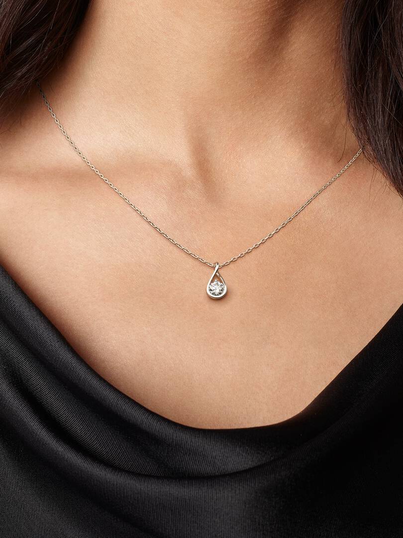 FINAL SALE - Pandora Infinite Sterling Silver Lab-grown Diamond Pendant Necklace 0.50 ct TW, Sterling silver