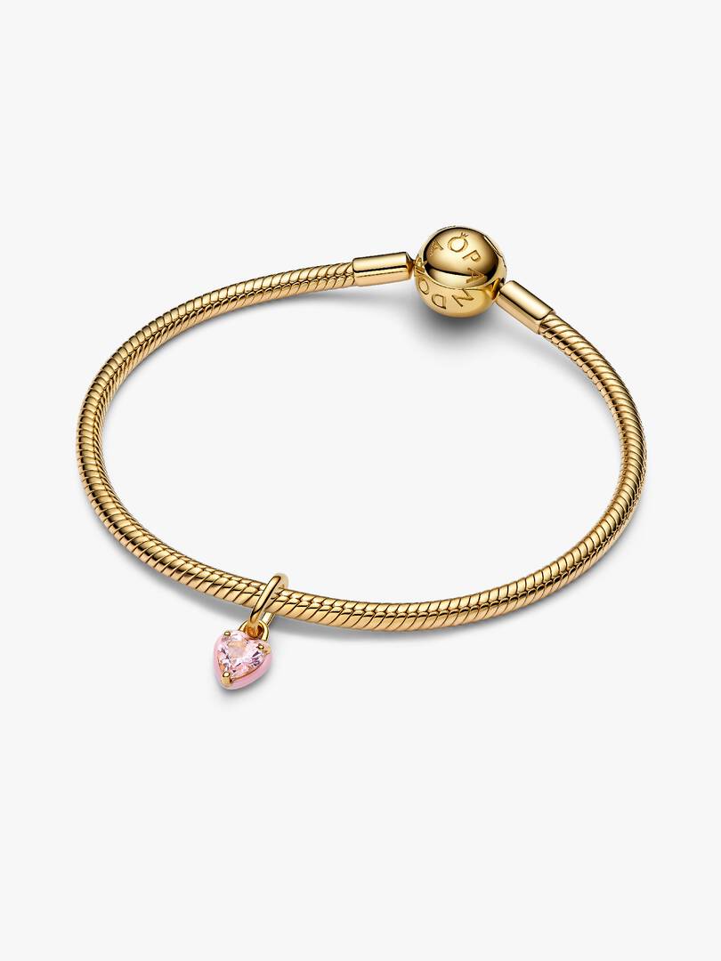Pink Chakra Heart Mini Dangle Charm 14k gold plating